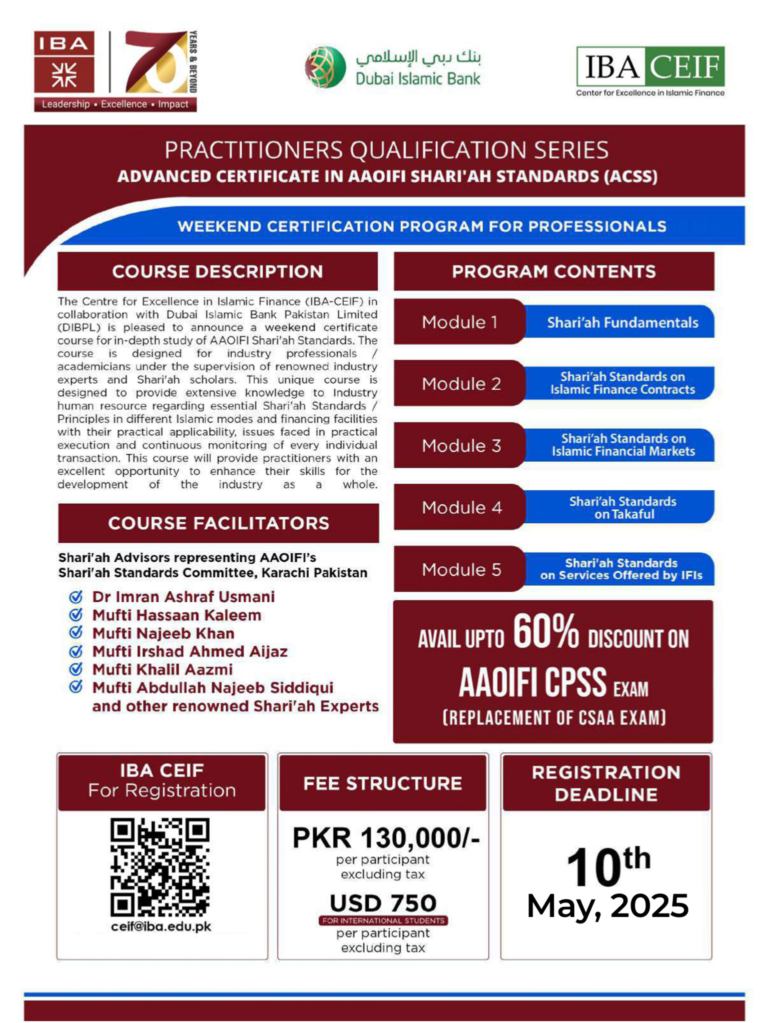 Advanced Certificate in AAOIFI Shari'ah Standards ACSS