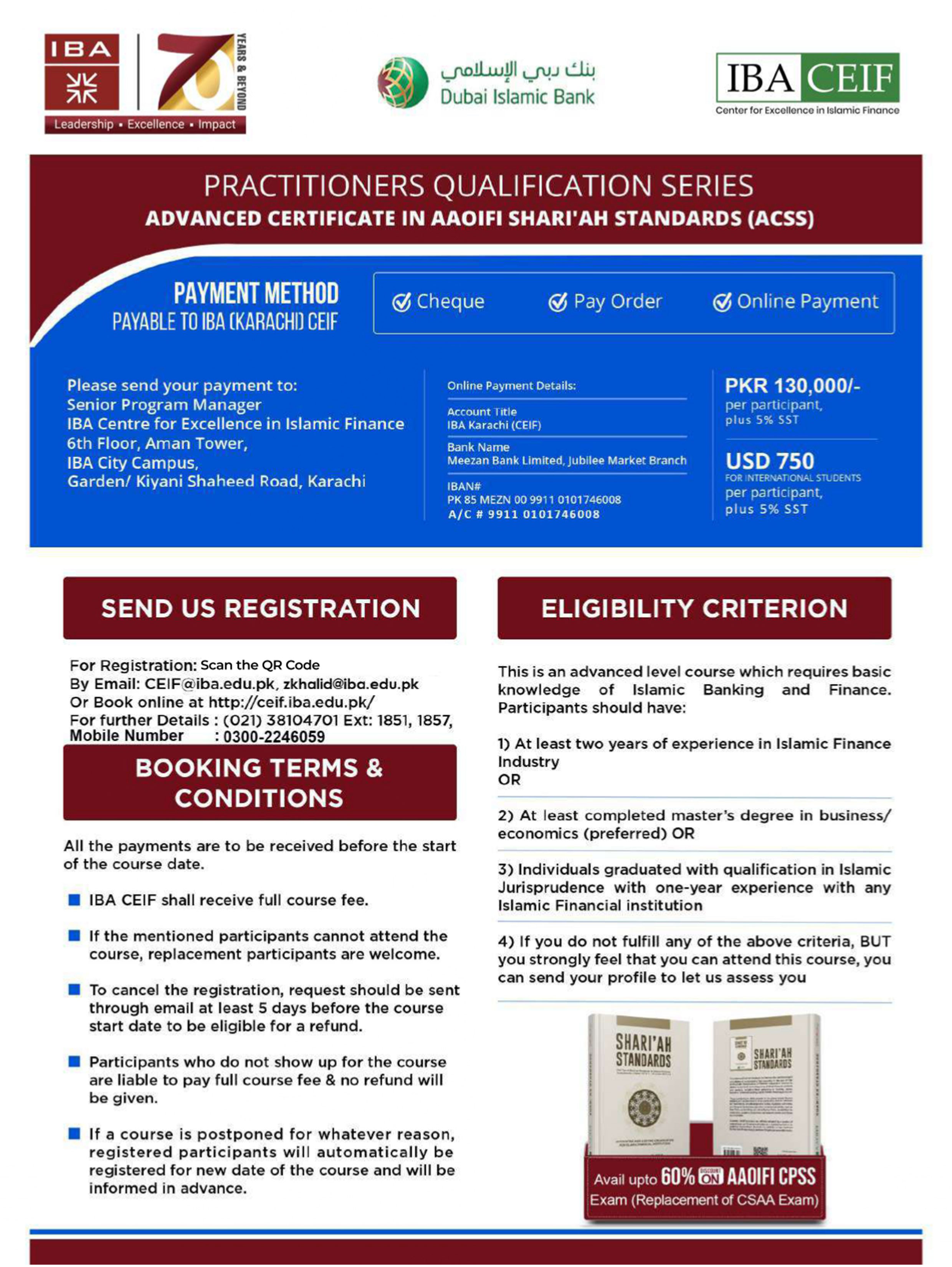 Advanced Certificate in AAOIFI Shari'ah Standards ACSS