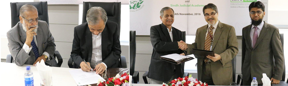 Title: 4th Nov, 2016: IBA CEIF Signs MOU with the Sindh Judicial Academy