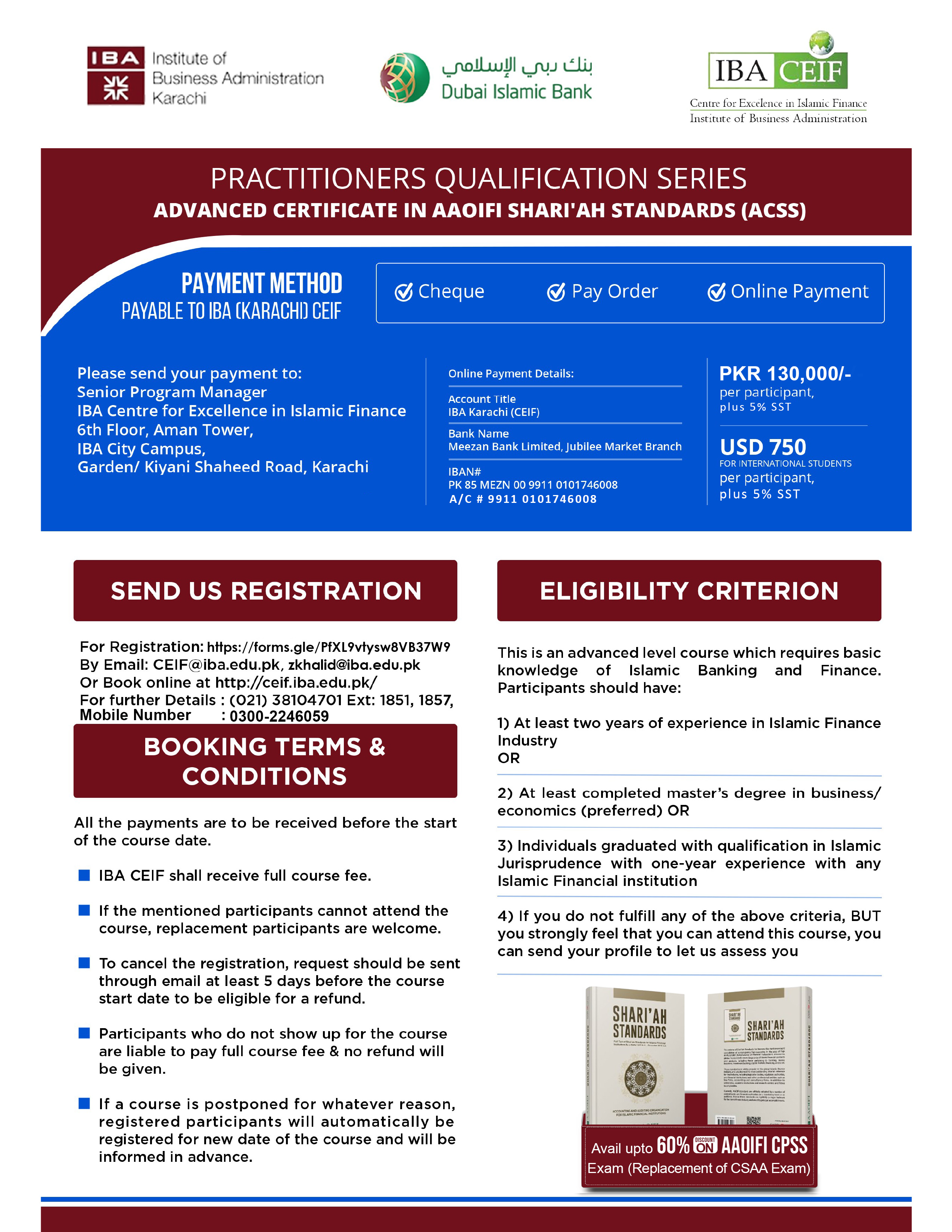 Advanced Certificate in AAOIFI Shariah Standards ACSS