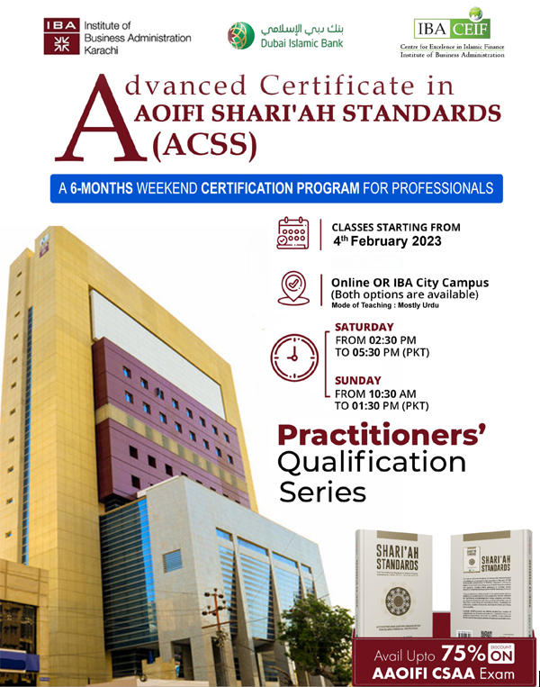 Advanced Certificate in AAOIFI Shariah Standards ACSS Batch 10 