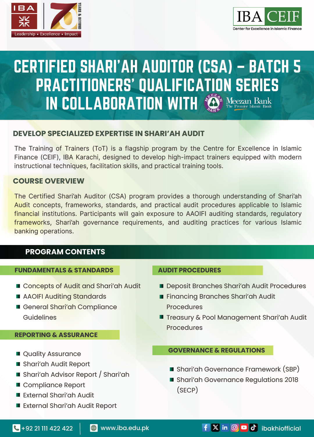 Certified Shariah Auditor (CSA) - Sep 2026