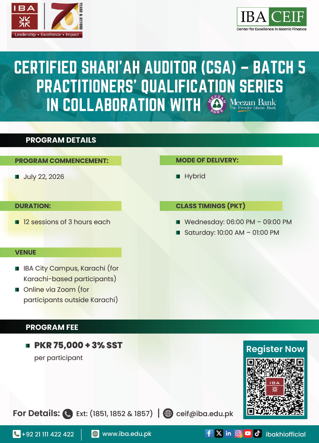Certified Shariah Auditor (CSA) - Sep 2026