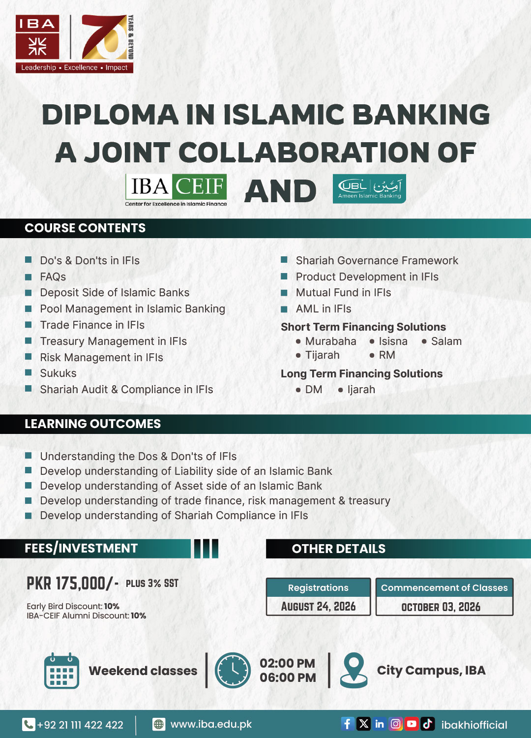 Diploma in Islamic Banking with UBL