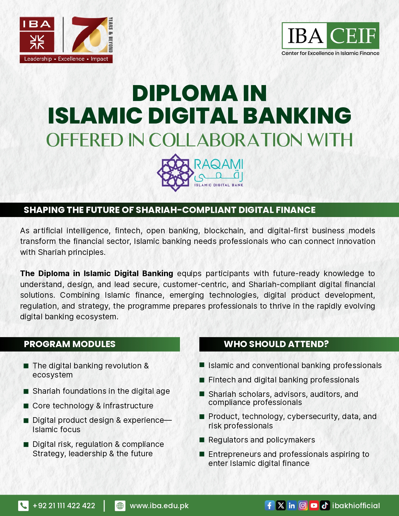 Diploma in Islamic Banking with UBL
