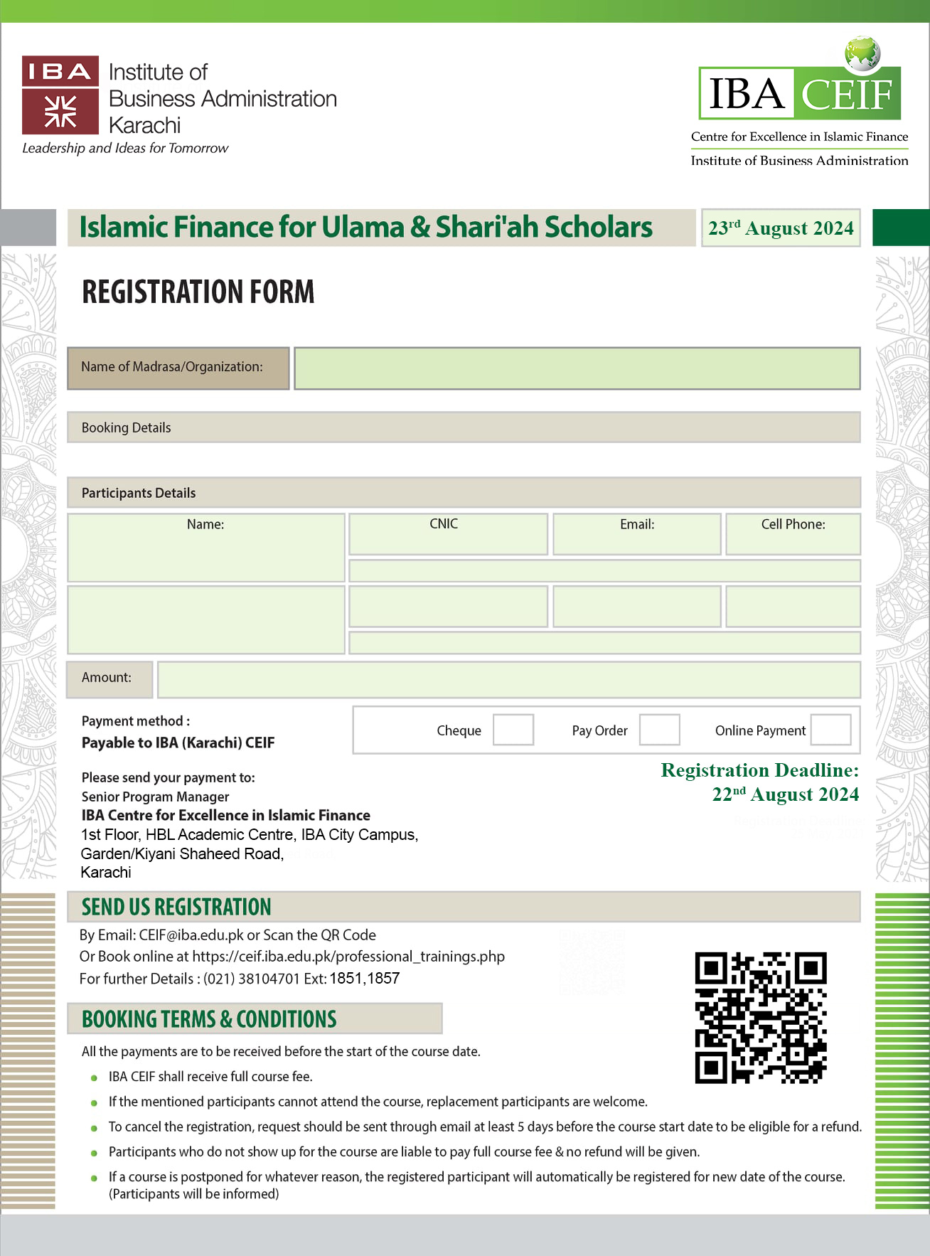 Islamic Finance for Ulama & Shari'ah Scholars