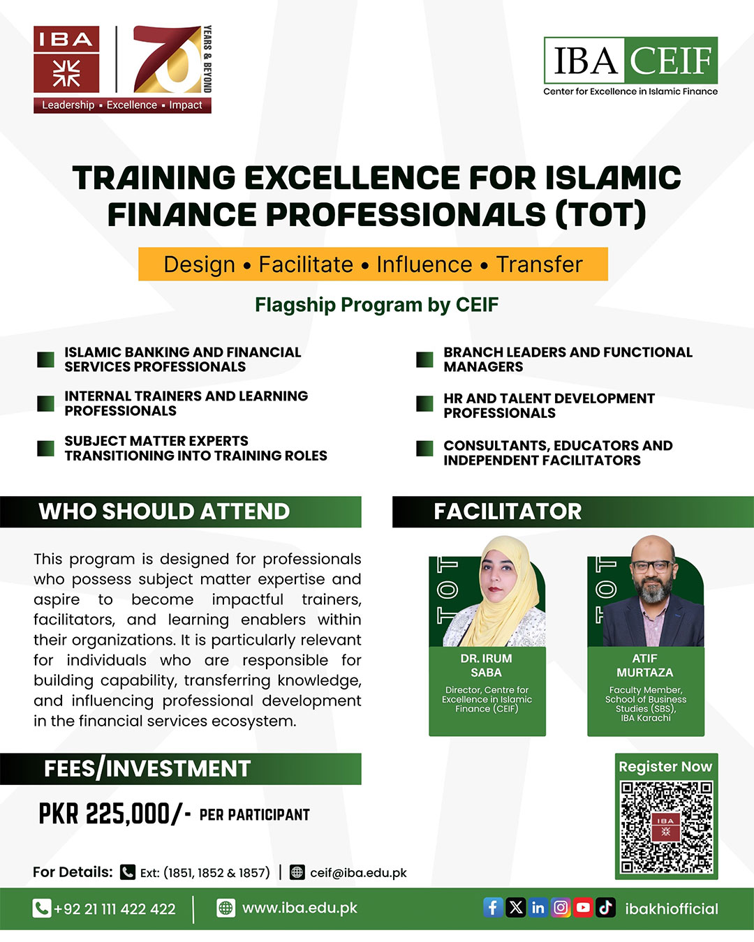 Training Excellence for Islamic Finance Professionals (TOT) - 2026